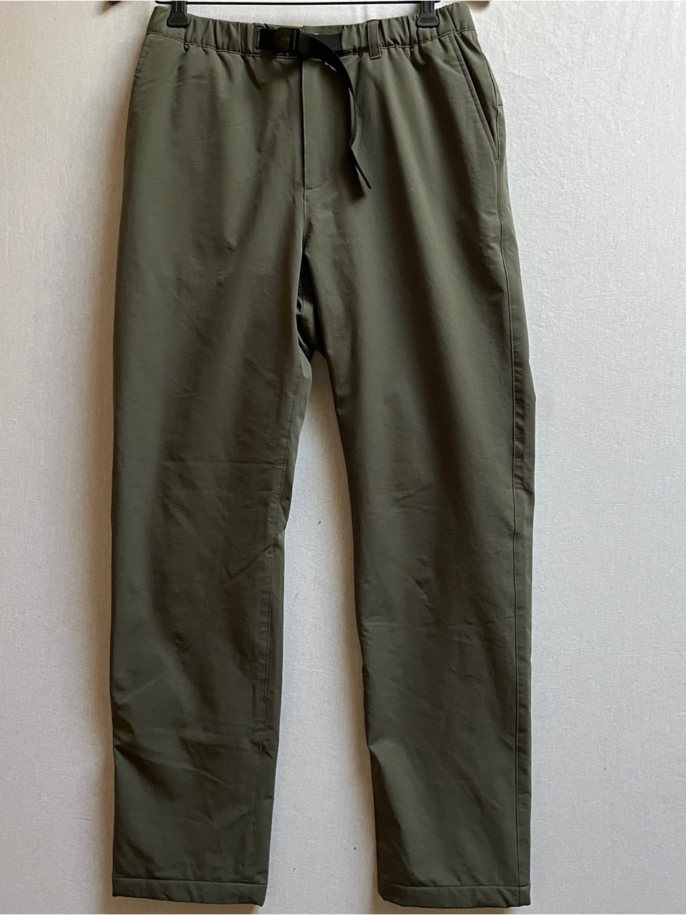 The North Face Fleece Lined Olive Green Belted Outdoor Pants Mens Sz 30